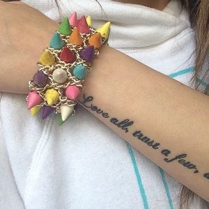 Colorful spikes bracelet